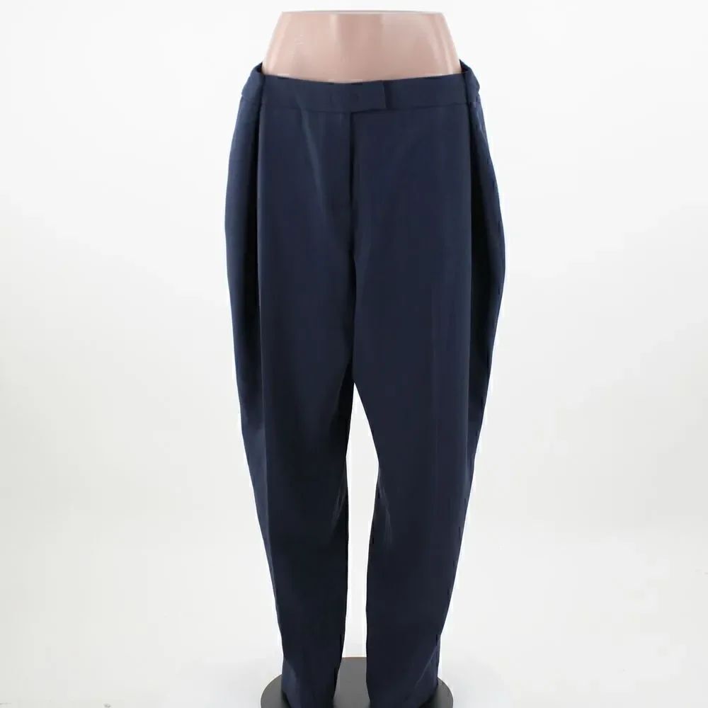 Anne Klein Plus Size Wide-Leg Trousers in blue
